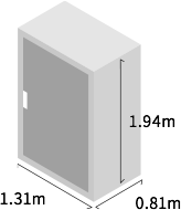 1.31m × 0.81m × 1.94m