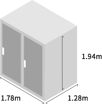 1.78m × 1.28m × 1.94m